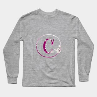 Monogram fairy flowers, letter C Long Sleeve T-Shirt